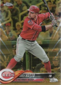 2018 Topps Chrome - Gold Refractor #123 Joey Votto Front