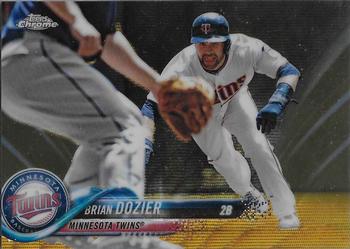 2018 Topps Chrome - Gold Wave Refractor #140 Brian Dozier Front