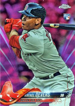 2018 Topps Chrome - Pink Refractor #25 Rafael Devers Front