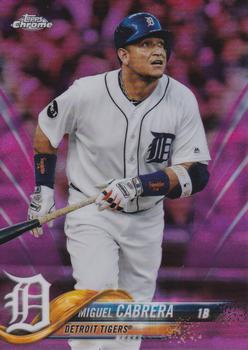2018 Topps Chrome - Pink Refractor #26 Miguel Cabrera Front