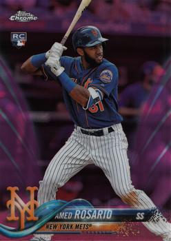 2018 Topps Chrome - Pink Refractor #60 Amed Rosario Front