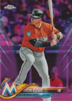 2018 Topps Chrome - Pink Refractor #68 Justin Bour Front
