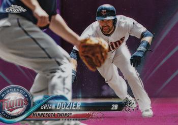 2018 Topps Chrome - Pink Refractor #140 Brian Dozier Front