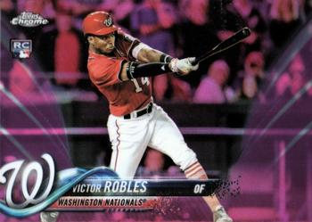 2018 Topps Chrome - Pink Refractor #175 Victor Robles Front