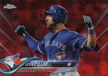 2018 Topps Chrome - Red Wave Refractor #11 Kevin Pillar Front