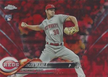 2018 Topps Chrome - Red Wave Refractor #12 Tyler Mahle Front