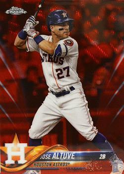 2018 Topps Chrome - Red Wave Refractor #200 Jose Altuve Front
