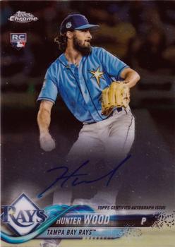 2018 Topps Chrome - Rookie Autographs #RA-HW Hunter Wood Front