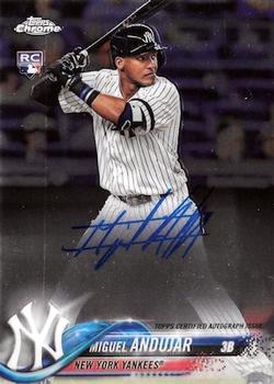 2018 Topps Chrome - Rookie Autographs #RA-MA Miguel Andujar Front