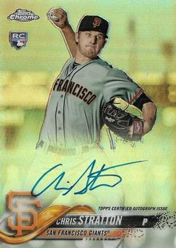 2018 Topps Chrome - Rookie Autographs Refractor #RA-CST Chris Stratton Front