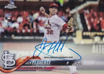 2018 Topps Chrome - Rookie Autographs Refractor #RA-JF Jack Flaherty Front