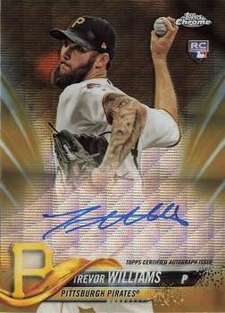 2018 Topps Chrome - Rookie Autographs Gold Refractor #RA-TWI Trevor Williams Front