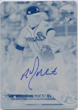 2018 Topps Chrome - Rookie Autographs Printing Plate Cyan #RA-AM A.J. Minter Front