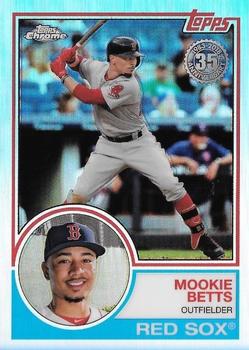 2018 Topps Chrome - 1983 Topps Baseball 35th Anniversary Refractor #83T-4 Mookie Betts Front