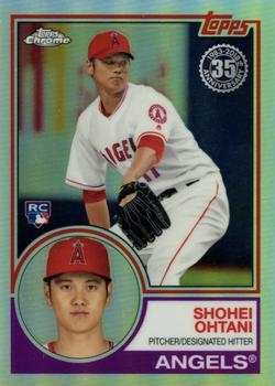2018 Topps Chrome - 1983 Topps Baseball 35th Anniversary Refractor #83T-6 Shohei Ohtani Front