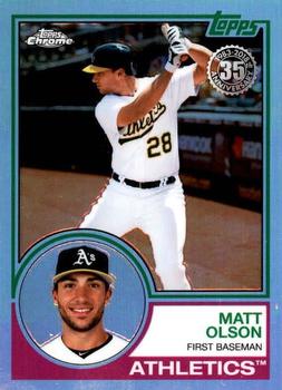2018 Topps Chrome - 1983 Topps Baseball 35th Anniversary Refractor #83T-11 Matt Olson Front