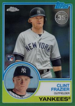 2018 Topps Chrome - 1983 Topps Baseball 35th Anniversary Green Refractor #83T-17 Clint Frazier Front