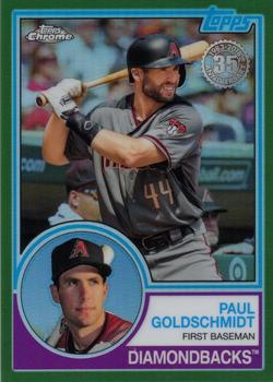 2018 Topps Chrome - 1983 Topps Baseball 35th Anniversary Green Refractor #83T-19 Paul Goldschmidt Front