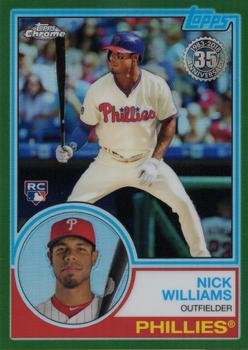 2018 Topps Chrome - 1983 Topps Baseball 35th Anniversary Green Refractor #83T-20 Nick Williams Front