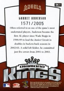 2005 Donruss - Diamond Kings #DK-1 Garret Anderson Back