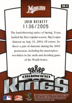 2005 Donruss - Diamond Kings #DK-9 Josh Beckett Back