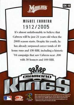 2005 Donruss - Diamond Kings #DK-10 Miguel Cabrera Back