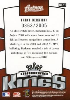 2005 Donruss - Diamond Kings #DK-11 Lance Berkman Back