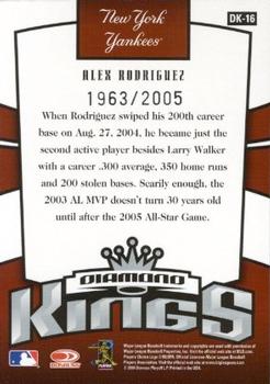 2005 Donruss - Diamond Kings #DK-16 Alex Rodriguez Back