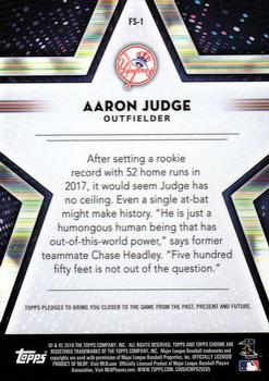 2018 Topps Chrome - Future Stars #FS-1 Aaron Judge Back