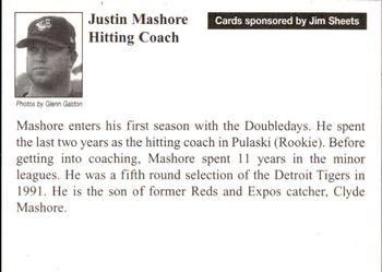 2005 Auburn Doubledays #20 Justin Mashore Back