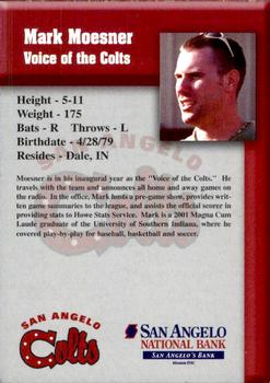 2002 San Angelo Colts #14 Mark Moesner Back