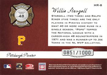 2005 Donruss Classics - Home Run Heroes #HR-8 Willie Stargell Back