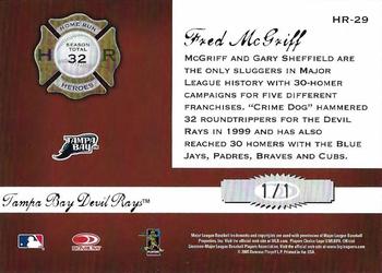 2005 Donruss Classics - Home Run Heroes Platinum #HR-29 Fred McGriff Back