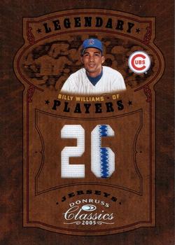 2005 Donruss Classics - Legendary Players Jersey Number #LP-3 Billy Williams Front