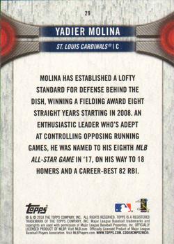 2018 Topps National Baseball Card Day #29 Yadier Molina Back