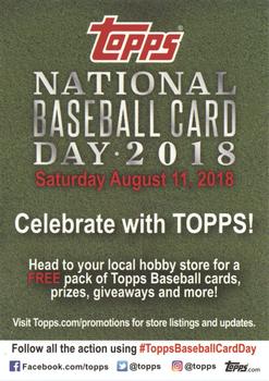 2018 Topps National Baseball Card Day #NNO National Baseball Card Day 2018 Front