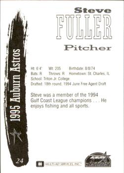 1995 Multi-Ad Auburn Astros #24 Steve Fuller Back