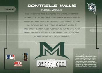2005 Donruss - Mound Marvels #MM-2 Dontrelle Willis Back