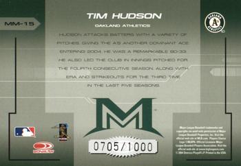2005 Donruss - Mound Marvels #MM-15 Tim Hudson Back