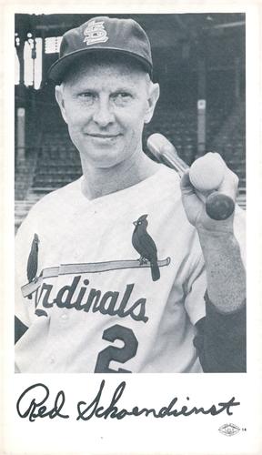 1965 St. Louis Cardinals Photocards #NNO Red Schoendienst Front