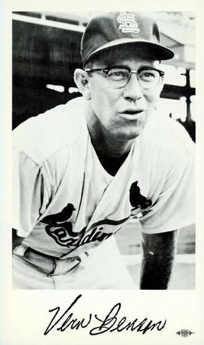 1963 St. Louis Cardinals Photocards #NNO Vern Benson Front