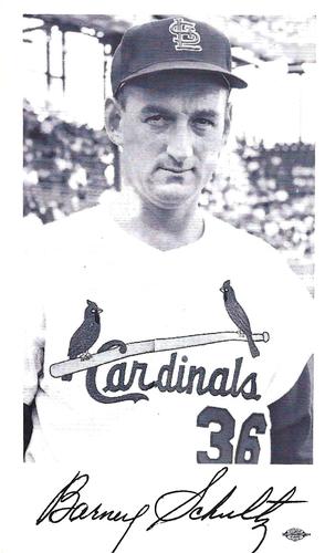 1963 St. Louis Cardinals Photocards #NNO Barney Schultz Front