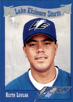 1995 Lake Elsinore Storm #18 Keith Luuloa Front