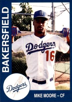 1993 Cal League Bakersfield Dodgers #1 Michael Moore Front