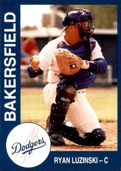 1993 Cal League Bakersfield Dodgers #2 Ryan Luzinski Front