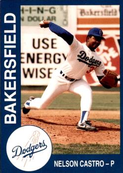 1993 Cal League Bakersfield Dodgers #3 Nelson Castro Front
