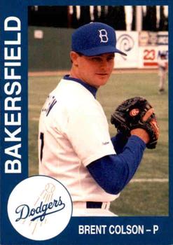 1993 Cal League Bakersfield Dodgers #4 Brent Colson Front