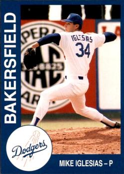 1993 Cal League Bakersfield Dodgers #11 Mike Iglesias Front
