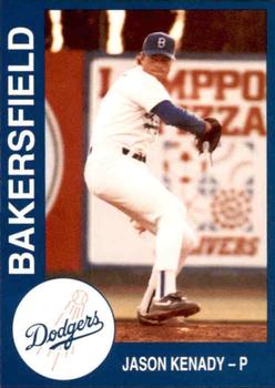 1993 Cal League Bakersfield Dodgers #13 Jason Kenady Front