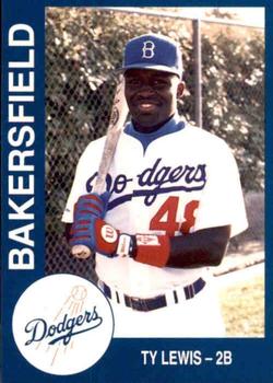 1993 Cal League Bakersfield Dodgers #15 Ty Lewis Front